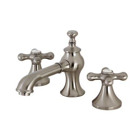Kingston Brass KC7068AX Widespread Bathroom Faucet with Brass Pop-Up, Brushed Nickel KC7068AX